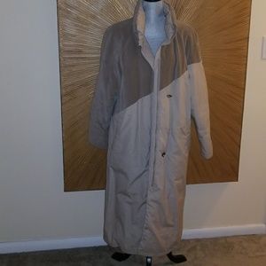 Tan VINTAGE Down Coat w/ corduroy design
